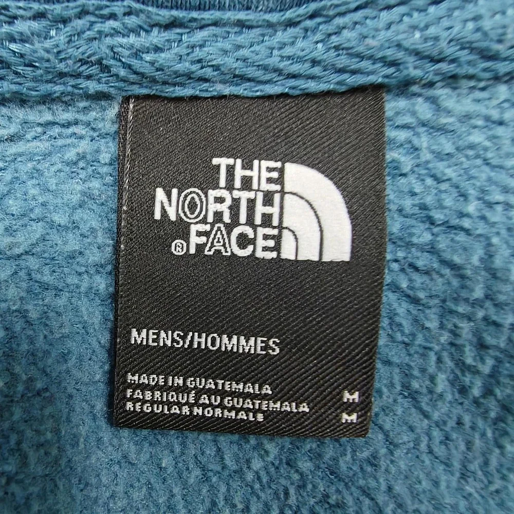 The North Face Mens Blue Full Zip Hoodie Logo Sweatshirt Size Medium